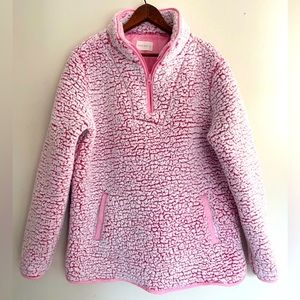 Mia & Tess Sherpa Quarter Zip Pullover Oversized Women’s Medium
